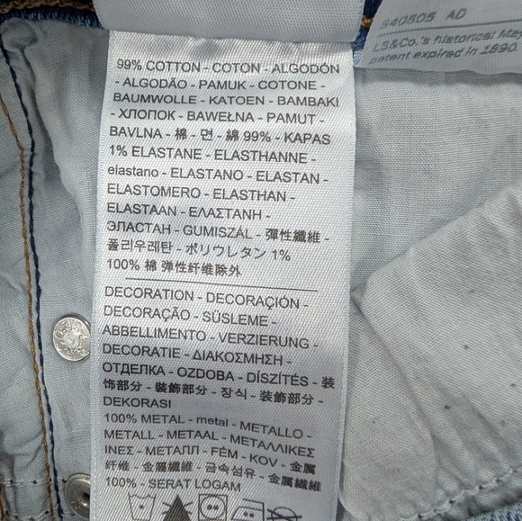 Levi's 711 Silver Stud Ankle Skinny Jeans Women's Size 28 - Picture 10 of 10